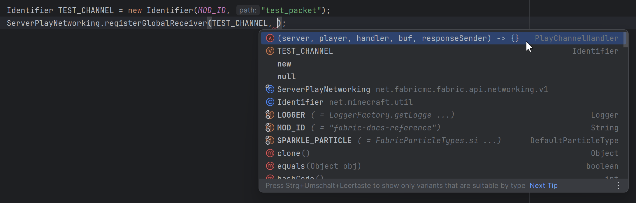 Lambda with many parameters